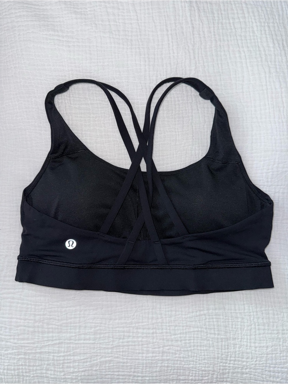 Lululemon Athletica Black Crossback Strappy Sports Bra (Size 8)